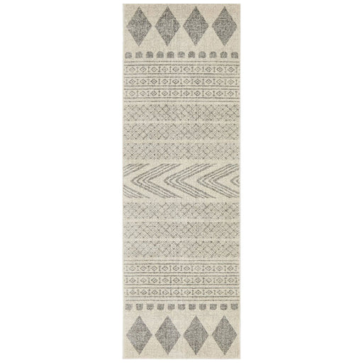 Serap Grey Combined Tribal Pattern Contemporary Runner Rug, Rugs, Ozark Home 