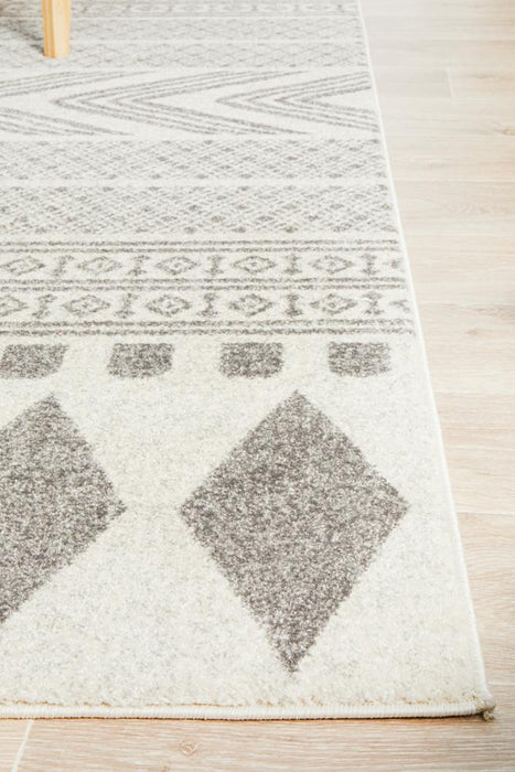 Serap Grey Combined Tribal Pattern Contemporary Rug, Rugs, Ozark Home 