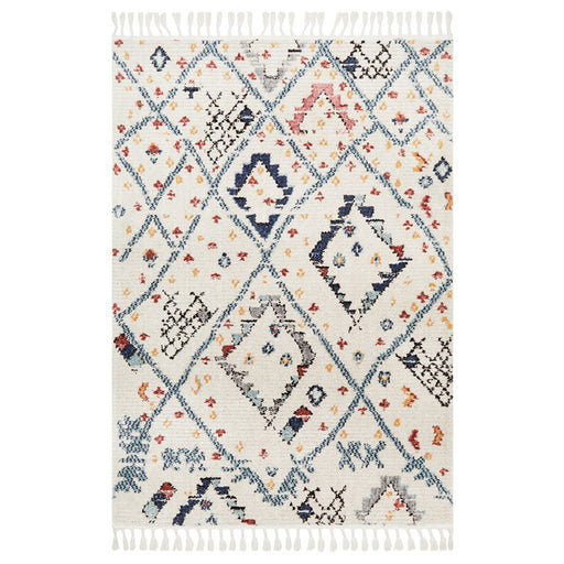 Mersin White Morroccan Diamond Contemporary Rug, Rugs, Ozark Home 