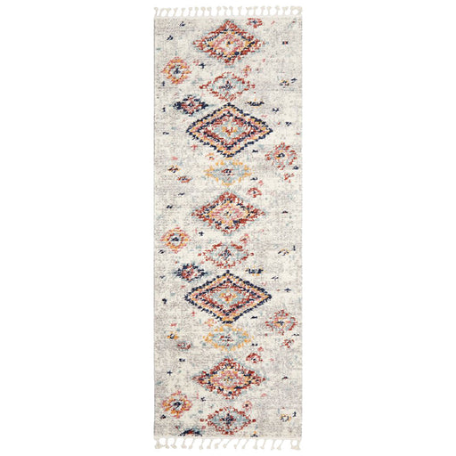 Mersin Silver Morroccan Geometric Diamond Contemporary Runner Rug, Rugs, Ozark Home 