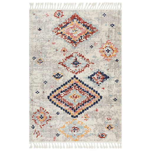 Mersin Silver Morroccan Geometric Diamond Contemporary Rug, Rugs, Ozark Home 