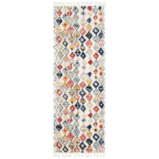 Mersin Multicoloured Bohemian Diamond Contemporary Runner Rug, Rugs, Ozark Home 