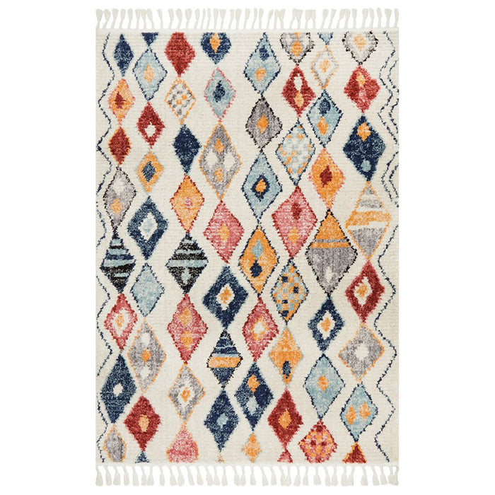 Mersin Multicoloured Bohemian Diamond Contemporary Rug, Rugs, Ozark Home 