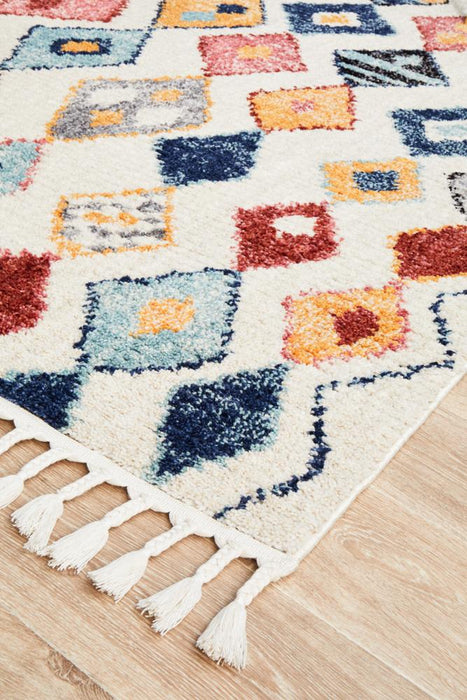 Mersin Multicoloured Bohemian Diamond Contemporary Rug, Rugs, Ozark Home 