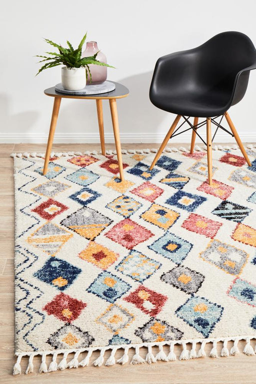 Mersin Multicoloured Bohemian Diamond Contemporary Rug, Rugs, Ozark Home 