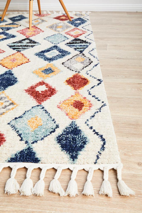 Mersin Multicoloured Bohemian Diamond Contemporary Rug, Rugs, Ozark Home 