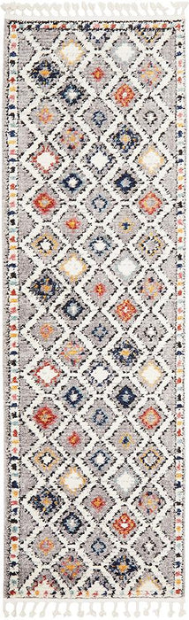 Mersin Grey Moroccan Diamond Motif Contemporary Rug, Rugs, Ozark Home 