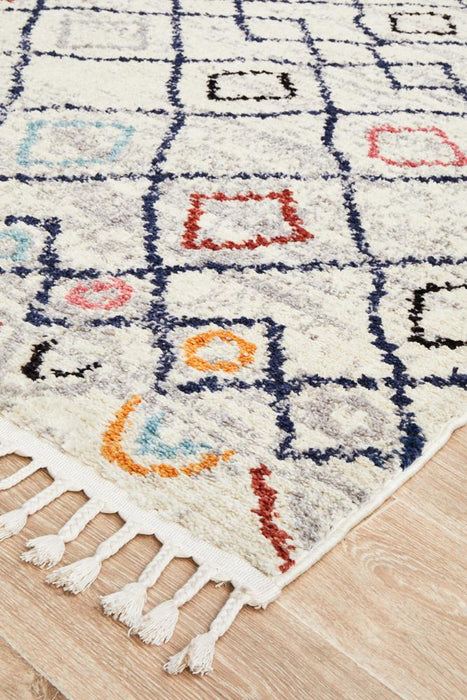 Mersin Multicoloured Morroccan Geometric Diamond Contemporary Rug, Rugs, Ozark Home 