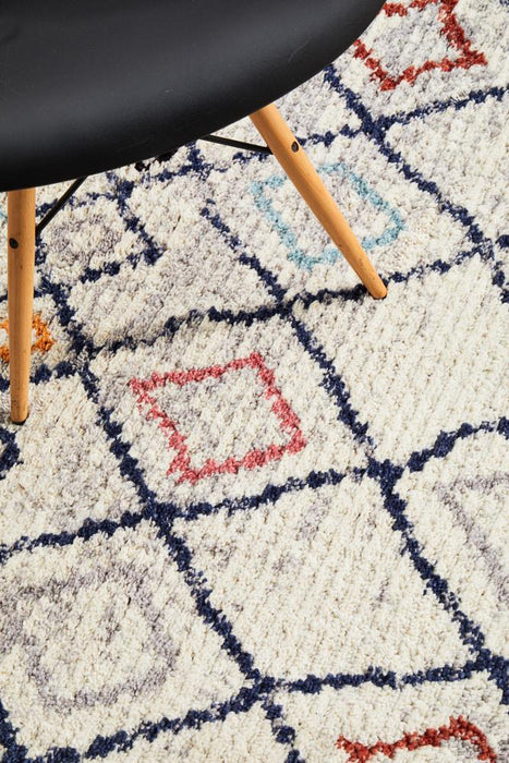 Mersin Multicoloured Morroccan Geometric Diamond Contemporary Rug, Rugs, Ozark Home 