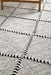 Meerut Grey, Black & White Lattice Pattern Wool Contemporary Rug, Rugs, Ozark Home 