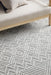 Meerut Grey & White Inverted Triangle Pattern Wool Contemporary Rug, Rugs, Ozark Home 