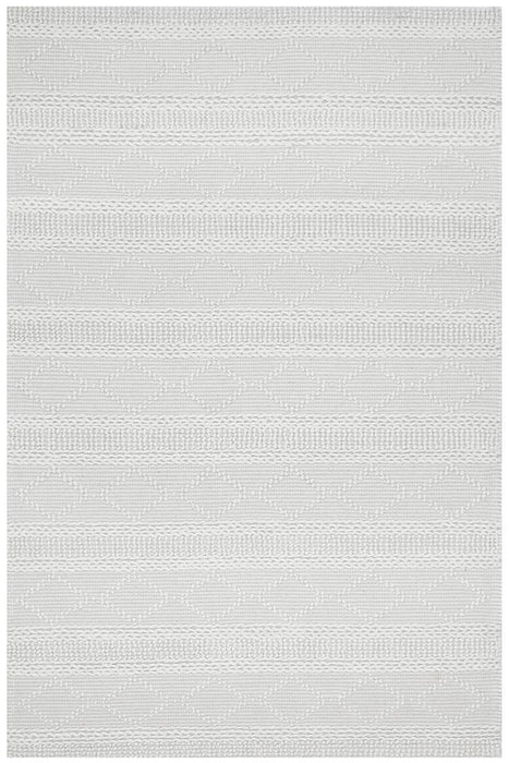 Meerut Grey & White Geometric Diamond Pattern Wool Contemporary Rug, Rugs, Ozark Home 