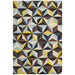 Manisa Blue Geometric Prism Wool Contemporary Rug, Rugs, Ozark Home 