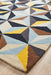 Manisa Blue Geometric Prism Wool Contemporary Rug, Rugs, Ozark Home 