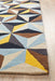 Manisa Blue Geometric Prism Wool Contemporary Rug, Rugs, Ozark Home 