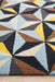 Manisa Blue Geometric Prism Wool Contemporary Rug, Rugs, Ozark Home 