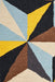 Manisa Blue Geometric Prism Wool Contemporary Rug, Rugs, Ozark Home 