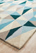 Manisa Turquoise Geometric Kaleidoscope Triangle Wool Contemporary Rug, Rugs, Ozark Home 
