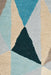 Manisa Turquoise Geometric Kaleidoscope Triangle Wool Contemporary Rug, Rugs, Ozark Home 