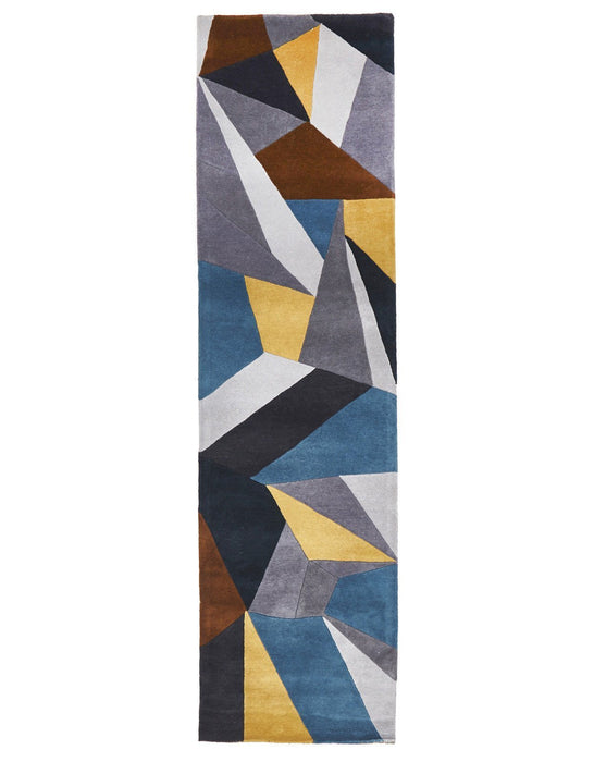 Manisa Safari Jagged Geometric Glass Wool Contemporary Rug, Rugs, Ozark Home 