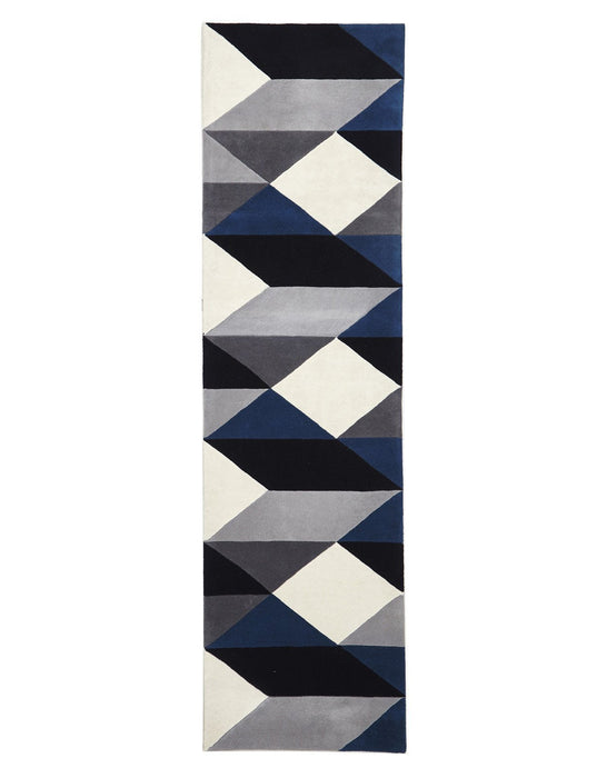 Manisa Steel Geometric Chevron Wool Contemporary Rug, Rugs, Ozark Home 