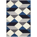Manisa Steel Geometric Chevron Wool Contemporary Rug, Rugs, Ozark Home 