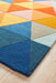 Manisa Multicoloured Geometric Triangle Wool Contemporary Rug, Rugs, Ozark Home 