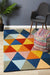 Manisa Multicoloured Geometric Triangle Wool Contemporary Rug, Rugs, Ozark Home 