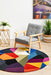 Manisa Crayon Round Jagged Gepmetric Diamond Wool Contemporary Rug, Rugs, Ozark Home 