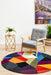 Manisa Crayon Round Jagged Gepmetric Diamond Wool Contemporary Rug, Rugs, Ozark Home 