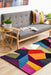 Manisa Crayon Jagged Geometric Diamond Wool Contemporary Runner Rug, Rugs, Ozark Home 