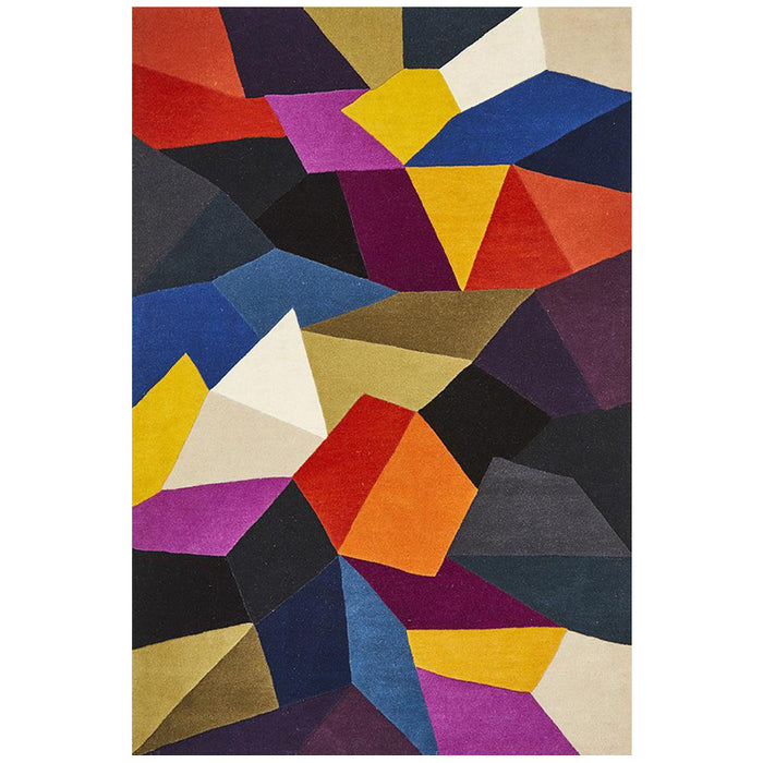 Manisa Crayon Jagged Geometric Diamond Wool Contemporary Rug, Rugs, Ozark Home 