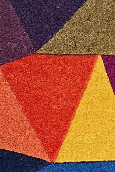 Manisa Crayon Jagged Geometric Diamond Wool Contemporary Rug, Rugs, Ozark Home 