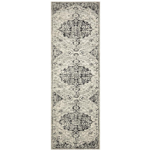 Matai Charcoal Persian Transitional Mandala Contemporary Runner Rug, Rugs, Ozark Home 