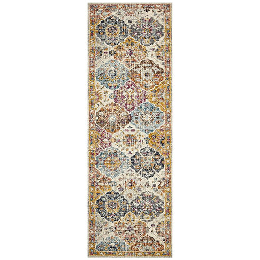 Matai Rust Rust Persian Transitional Floral Grid Contemporary Runner Rug, Rugs, Ozark Home 