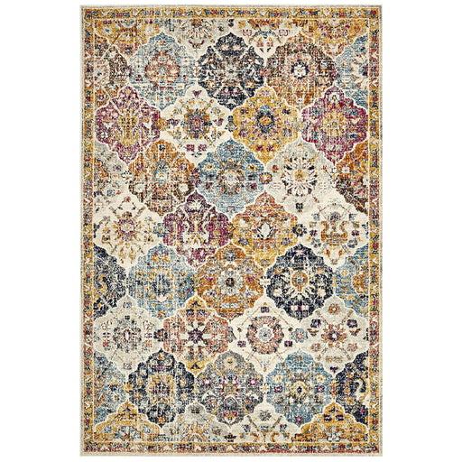 Matai Rust Persian Transitional Floral Grid Contemporary Rug, Rugs, Ozark Home 