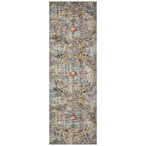 Matai Multicoloured Transitional Floral Pattern Contemporary Runner Rug, Rugs, Ozark Home 