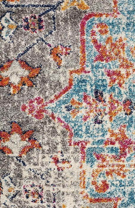 Matai Multicoloured Transitional Floral Pattern Contemporary Runner Rug, Rugs, Ozark Home 