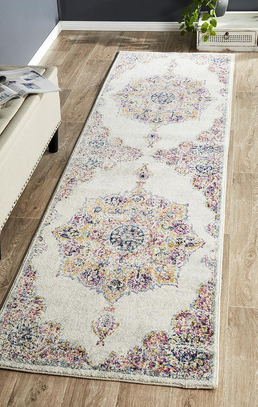 Matai Bone Transitional Colour Mandala Contemporary Runner Rug, Rugs, Ozark Home 