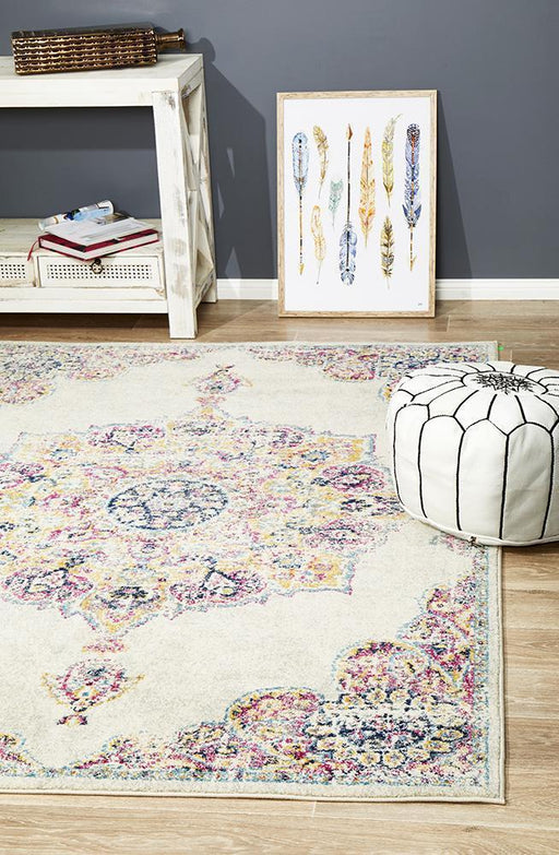 Matai Bone Transitional Colour Mandala Contemporary Rug, Rugs, Ozark Home 