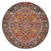 Matai Multicoloured Round Transitional Floral Collage Contemporary Rug, Rugs, Ozark Home 
