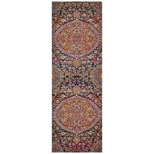 Matai Multicoloured Transitional Floral Collage Contemporary Runner Rug, Rugs, Ozark Home 