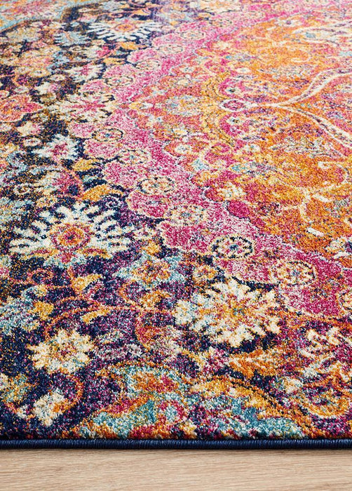 Matai Multicoloured Transitional Floral Collage Contemporary Runner Rug, Rugs, Ozark Home 