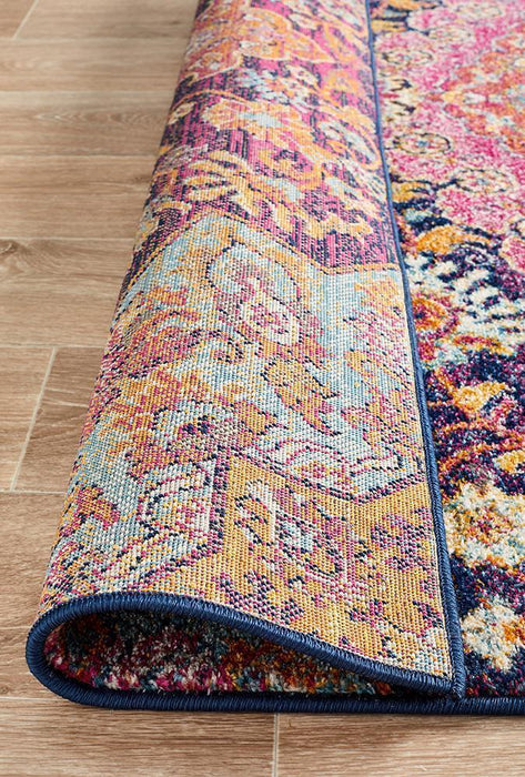 Matai Multicoloured Transitional Floral Collage Contemporary Runner Rug, Rugs, Ozark Home 