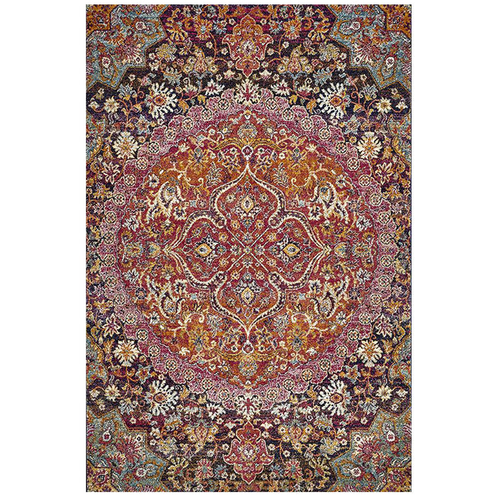 Matai Multicoloured Transitional Floral Collage Contemporary Rug, Rugs, Ozark Home 