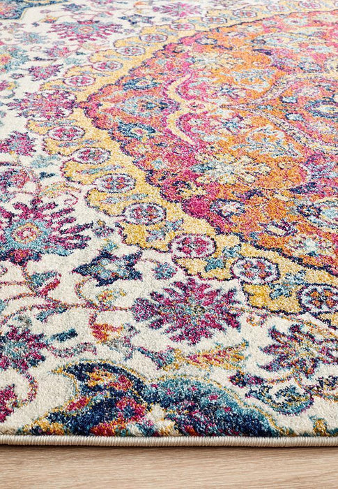 Matai Rust Transitional Floral Collage Contemporary Runner Rug, Rugs, Ozark Home 