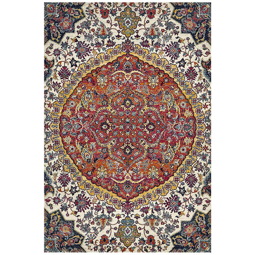 Matai Rust Transitional Floral Collage Contemporary Rug, Rugs, Ozark Home 