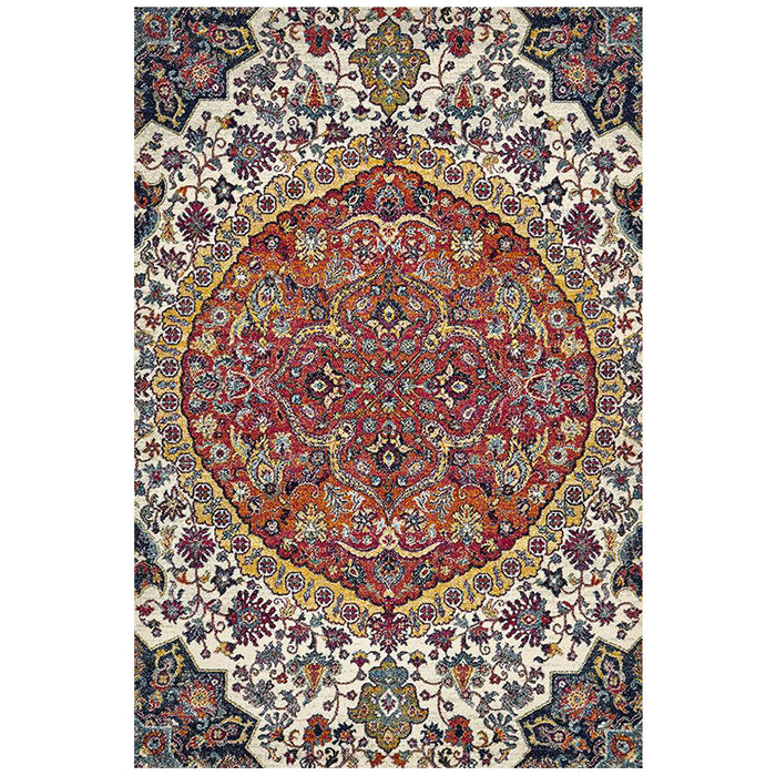 Matai Rust Transitional Floral Collage Contemporary Rug, Rugs, Ozark Home 