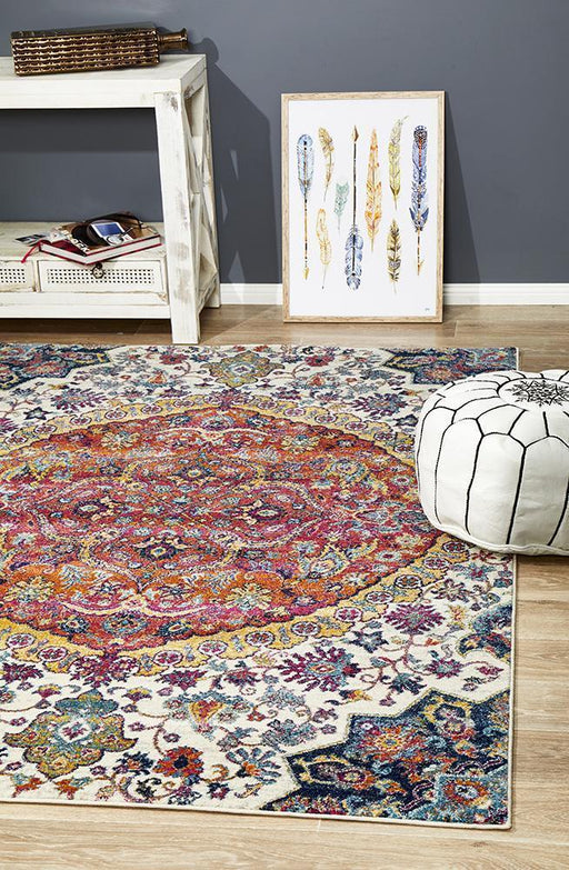 Matai Rust Transitional Floral Collage Contemporary Rug, Rugs, Ozark Home 