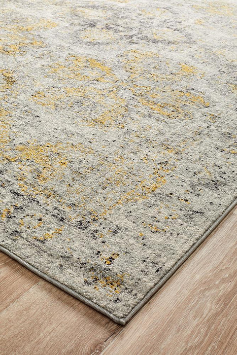 Matai Silver Transitional Floral Medallion Contemporary Runner Rug, Rugs, Ozark Home 